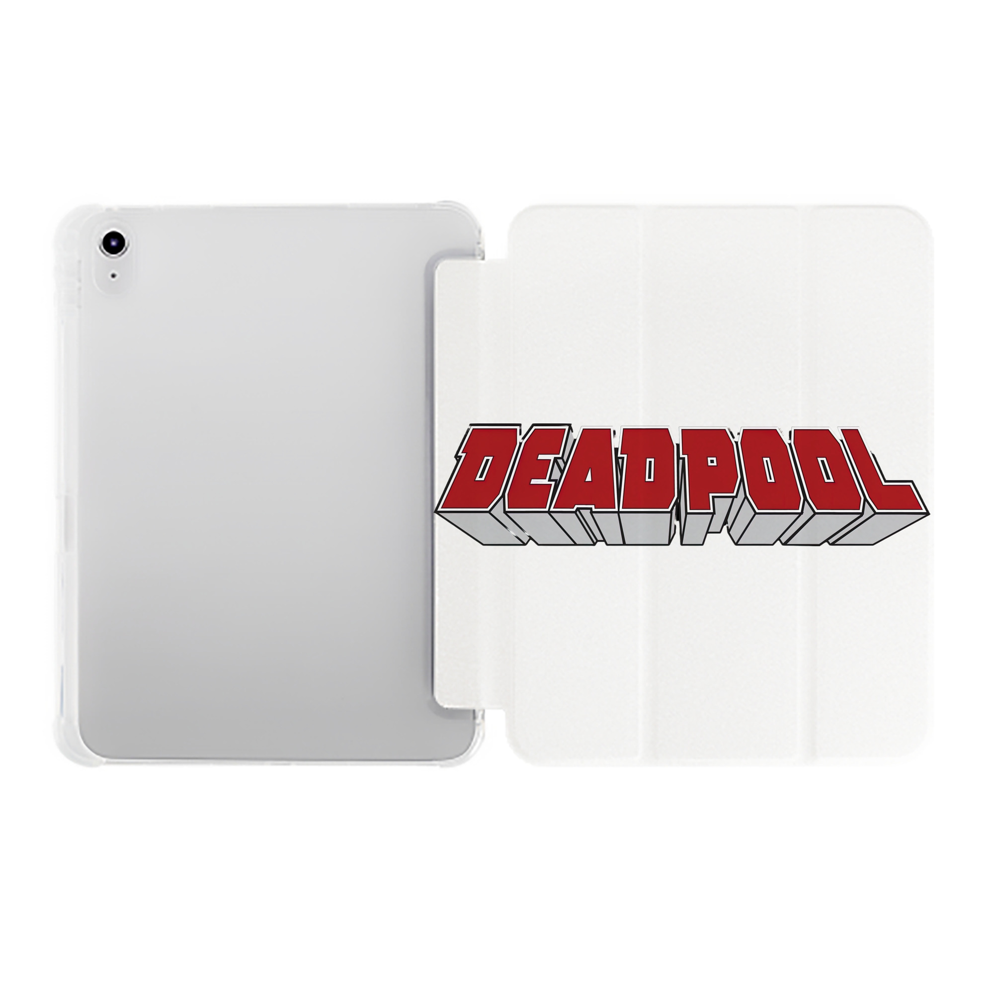 （画像用） Deadpool デッドプール IPad ケース ペン収納付き 三つ折りスタンド PUレザー×シリコン 対応機種9.5/10.5/10.9インチ